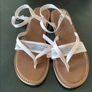 Toms Lexie Petal Pink Lace Grosgrain s8.5